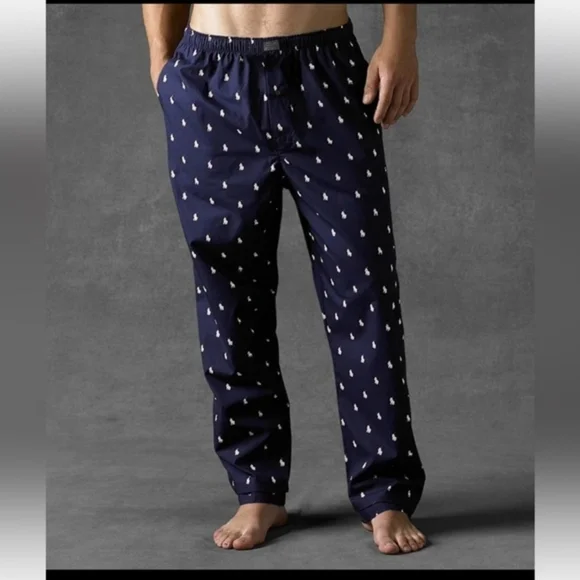 Polo by Ralph Lauren Navy Lounge Pants with Subtle Pattern 4XL - Picture 1 of 4